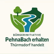 Plakat zum Erhalt des Pehna-Bachs